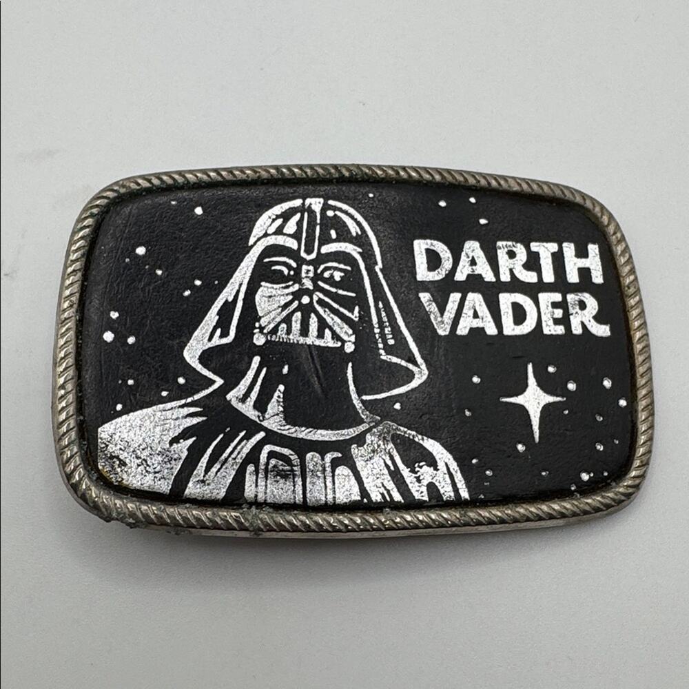 Vintage 1977 Star Wars Darth Vader Belt Buckle The Leather Shop *READ*